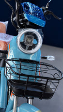 Scooter Elétrica 800W com Banco Duplo e Autonomia de até 60 km - Azul