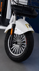 Scooter Elétrica 800W com Banco Duplo e Autonomia de até 60 km - Branca