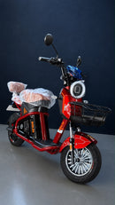 Scooter Elétrica 800W com Banco Duplo e Autonomia de até 60 km - Vermelha