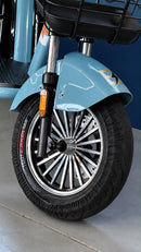 Scooter Elétrica 800W com Banco Duplo e Autonomia de até 60 km - Azul