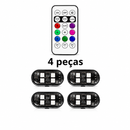 Kit Luz Ambiente RGB Automotiva com Controle Remoto
